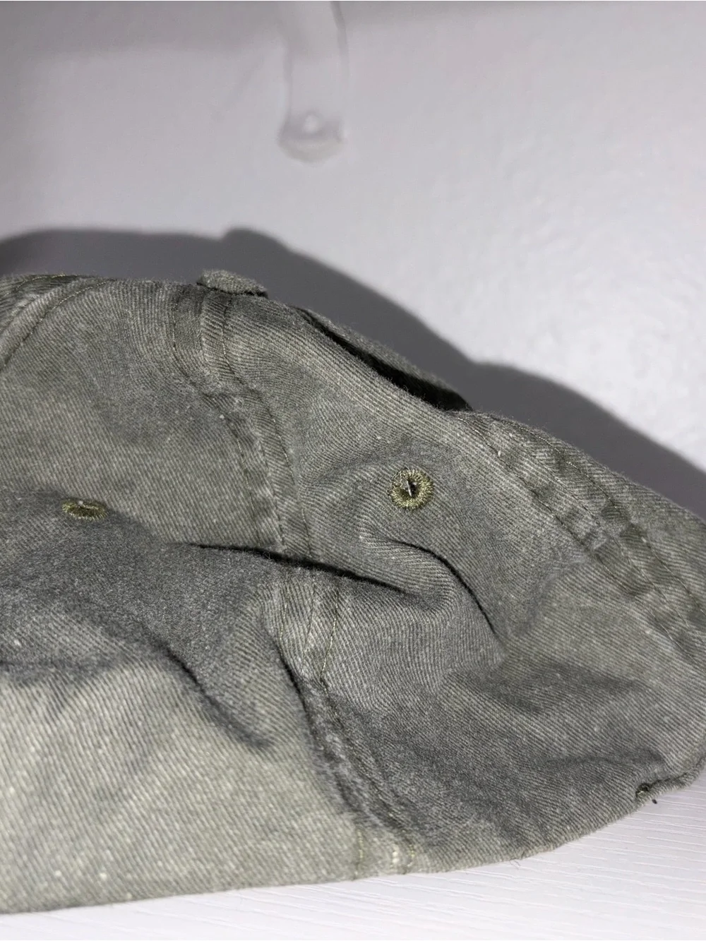 Mudd Miami Beach Olive Green Baseball Cap with White Embroidery